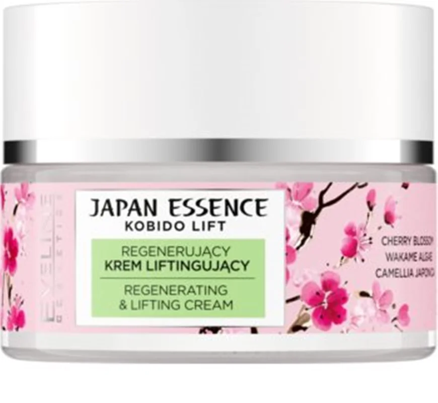 کرم لیفتینگ و احیا کننده شکوفه های گیلاس اولاین Eveline Japan Essence Kobido Lift Regenerating & Lifting Cream