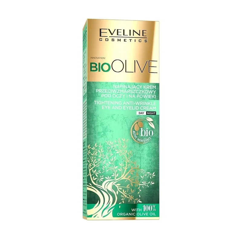 کرم دور چشم و پلک بیو اولیو اولاین Bio Olive Eveline Eveline Cosmetics - BIO OLIVE EYE AND