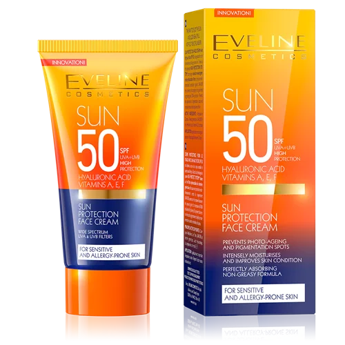 ضد آفتاب spf 50 پوست حساس اولاین(نارنجی آبی)
