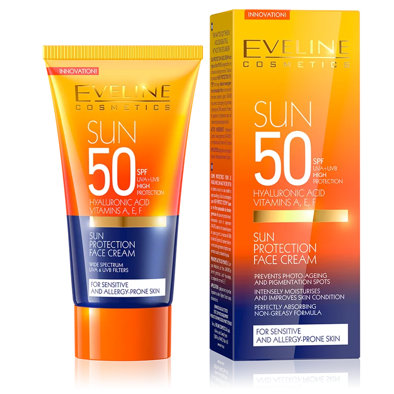 ضد آفتاب spf 50 پوست حساس اولاین(نارنجی آبی)