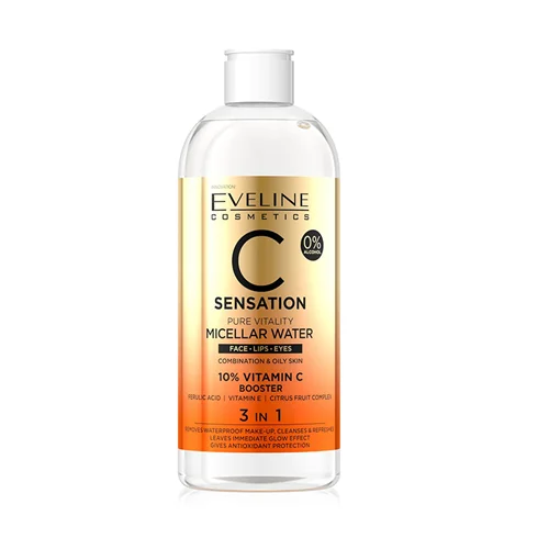 میسلار واتر 3در1 ویتامین سی اولاین  Eveline Cosmetic C Sensation 3 in 1