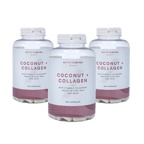 پک 3 تایی کوکونات کلاژن 180 تایی مای ویتامینز coconut collagen myvitamins